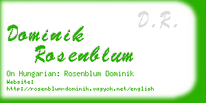 dominik rosenblum business card